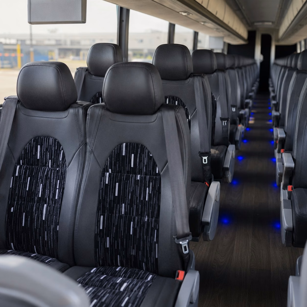 new rochelle charter bus rental interior