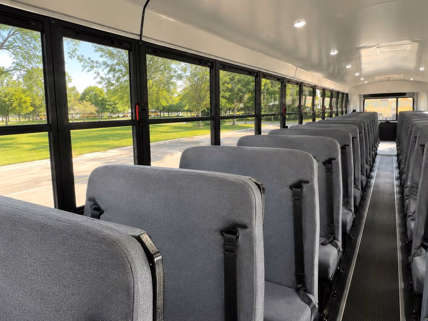school bus inside