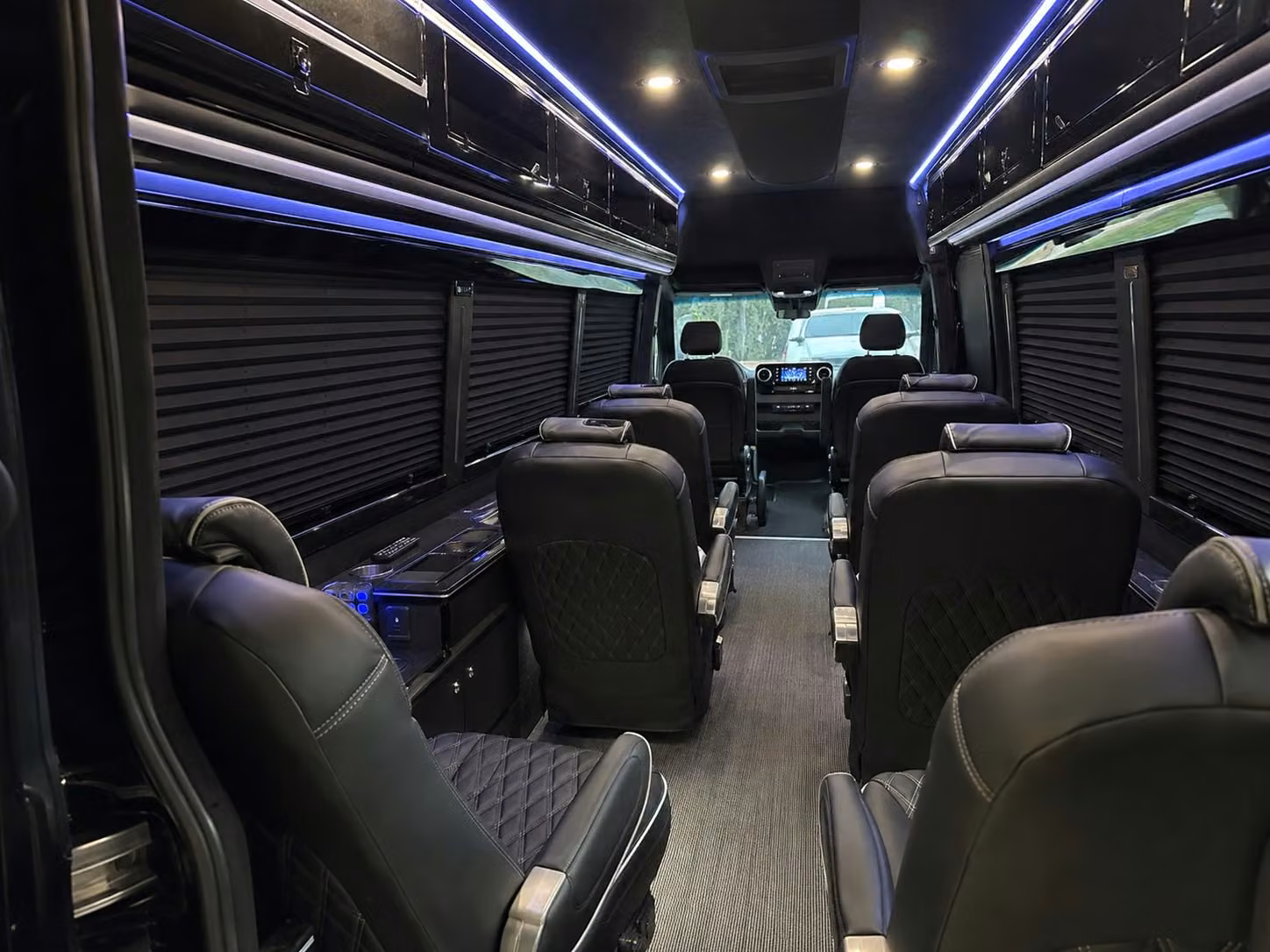 sprinter van with driver inside